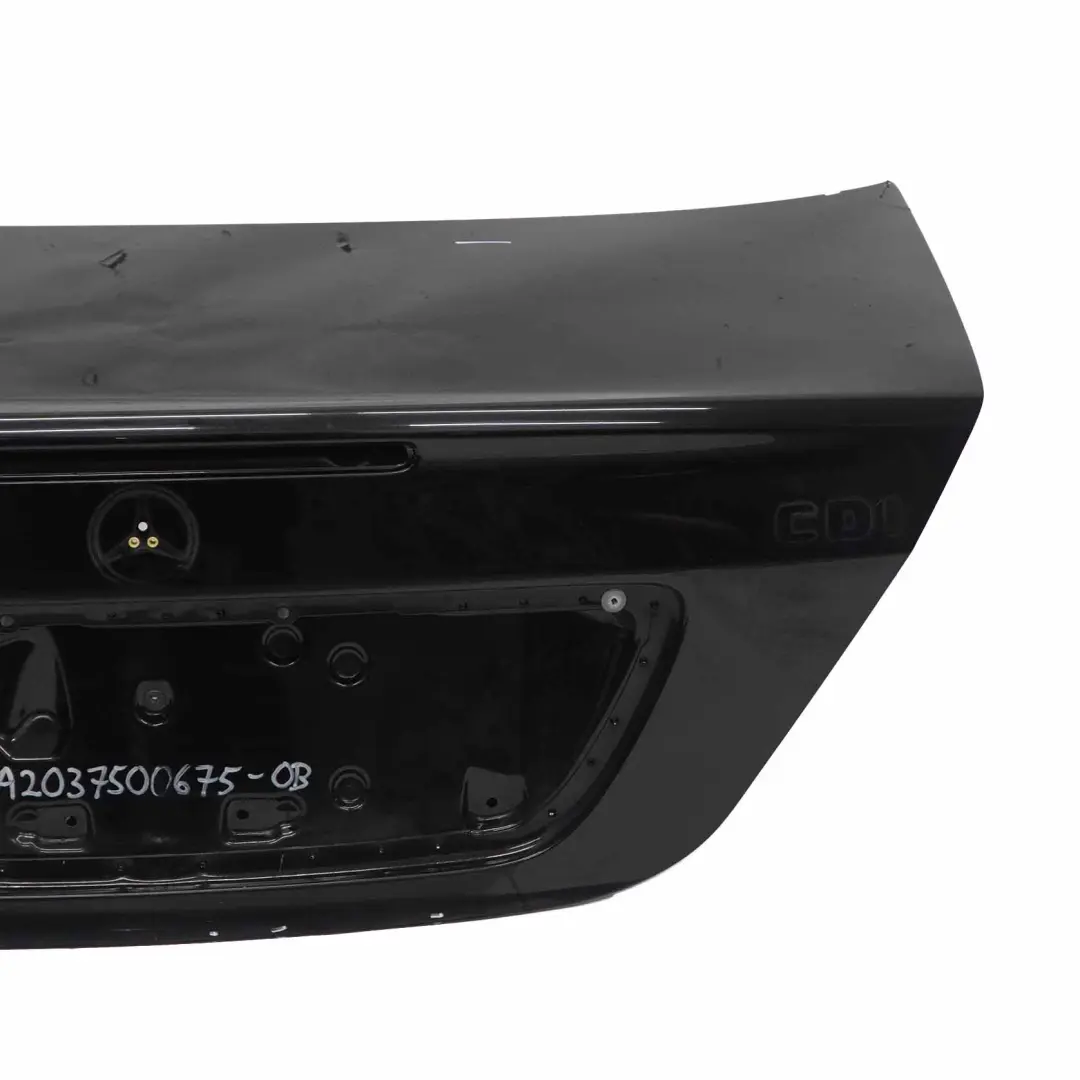 Boot Trunk Lid Tailgate Obsidian Black Metallic - 197 to Mercedes W203 with Part number A2037500675 Mercedes W203 Boot Trunk Lid Tailgate Obsidian Black Metallic - 197 - SKU A2037500675-OB - Part number A2037500675