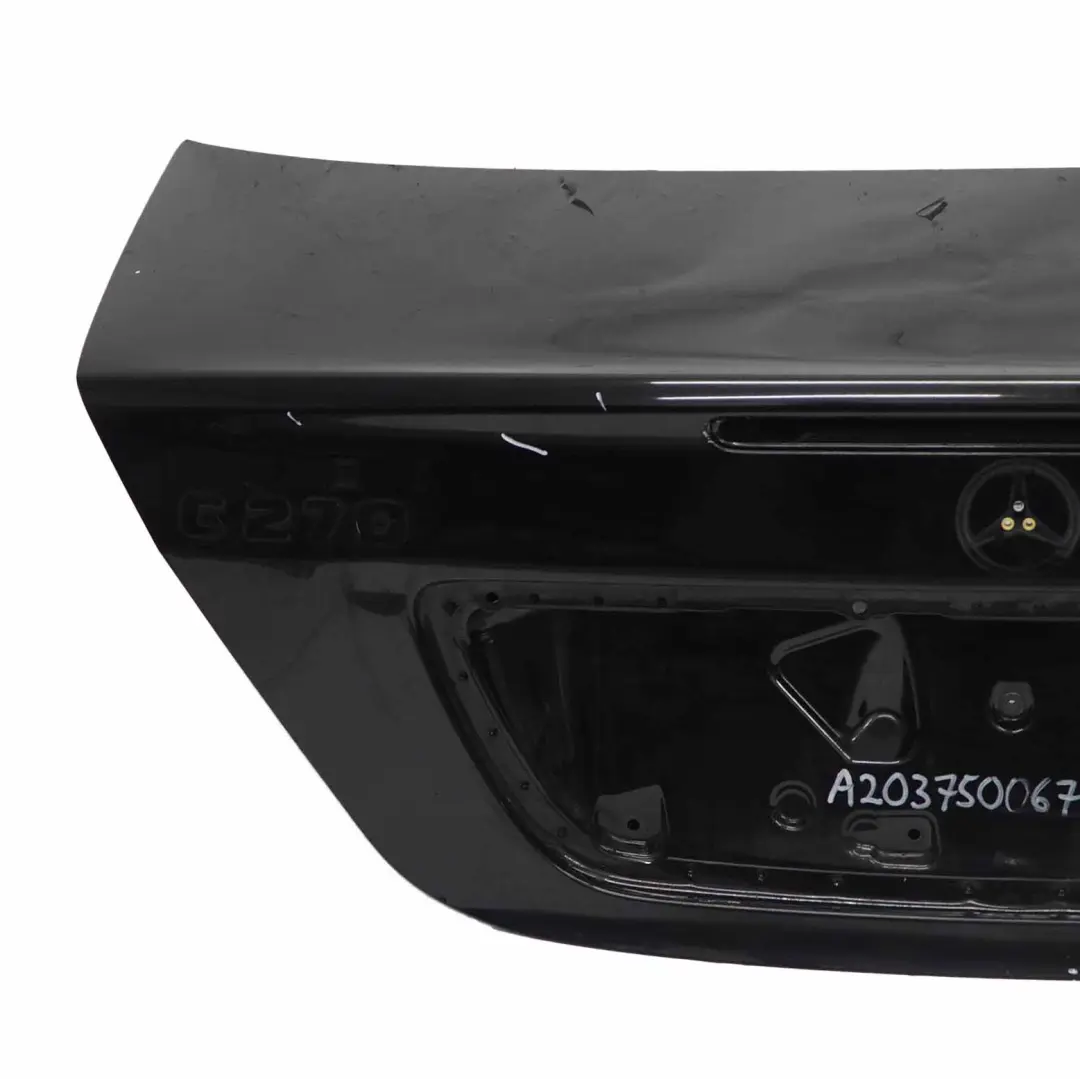 Mercedes W203 Boot Trunk Lid Tailgate Obsidian Black Metallic - 197 - SKU A2037500675-OB - Part number A2037500675