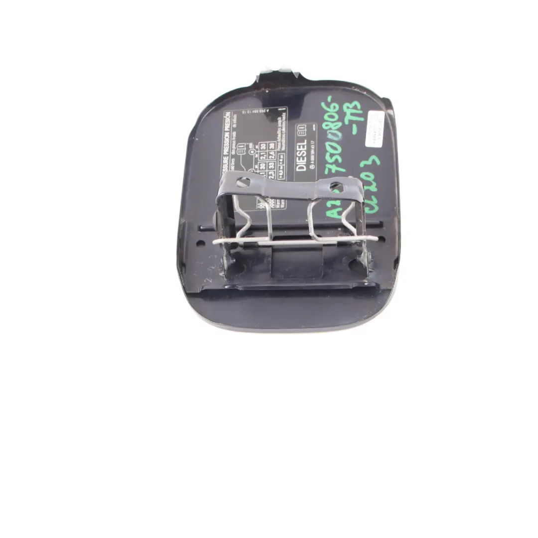 Mercedes CL203 Fuel Filler Flap Tank Cap Cover Tanzanite Blue A2037500806 - SKU A2037500806-TB - Part number A2037500806-TB