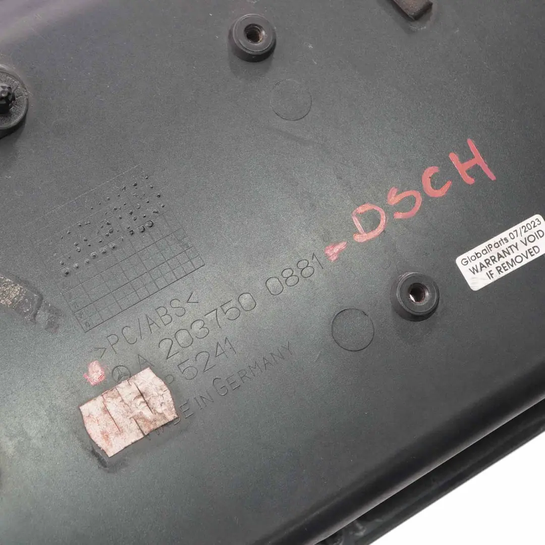 Mercedes W203 Portellone posteriore del bagagliaio Portatarga nero diamante 768 - SKU A2037500881-DSCH - Numero di parte A2037500881
