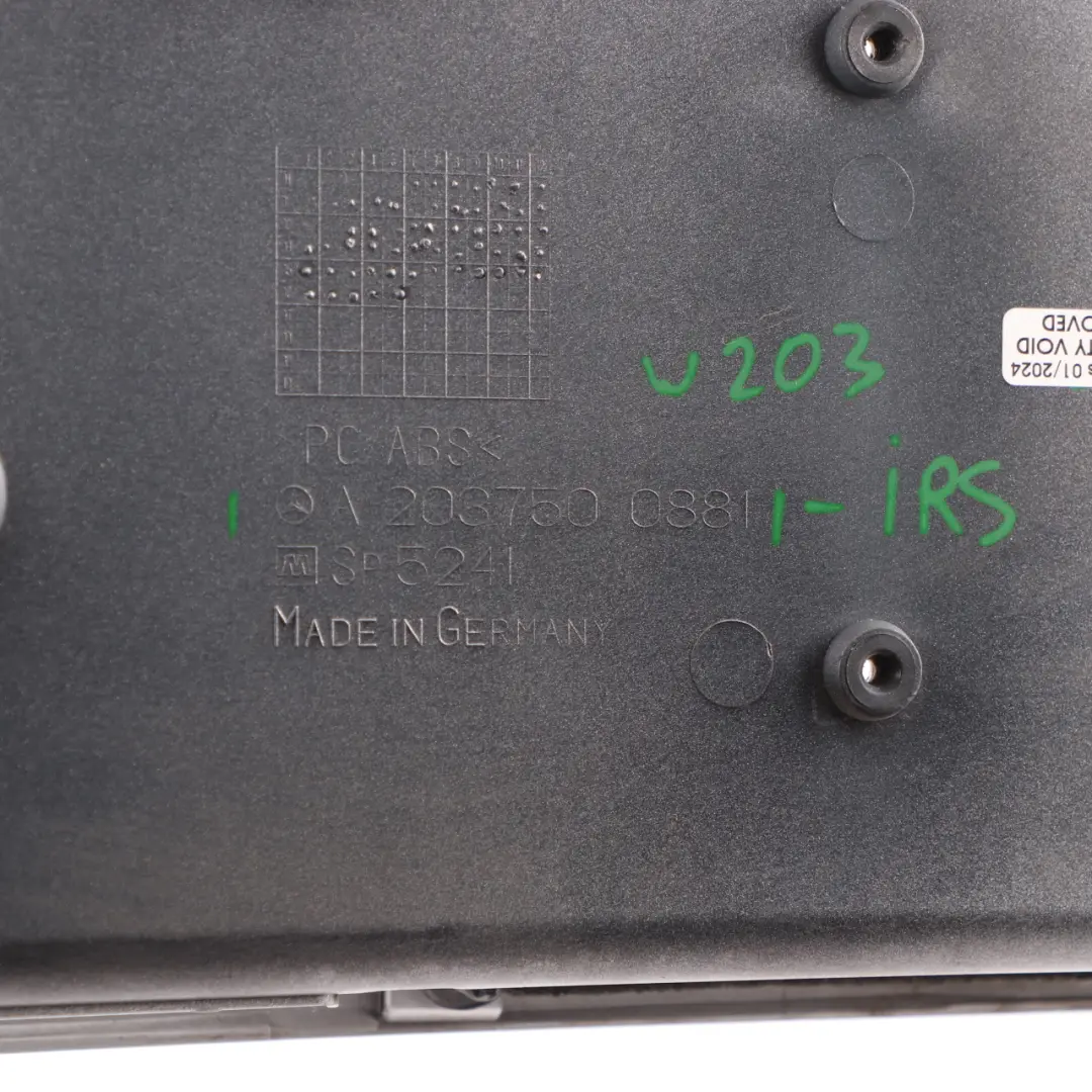 Trunk Tailgate License Plate Holder Iridium Silver 775 to Mercedes W203 with Part number A2037500881 Mercedes W203 Trunk Tailgate License Plate Holder Iridium Silver 775 - SKU A2037500881-IRS - Part number A2037500881