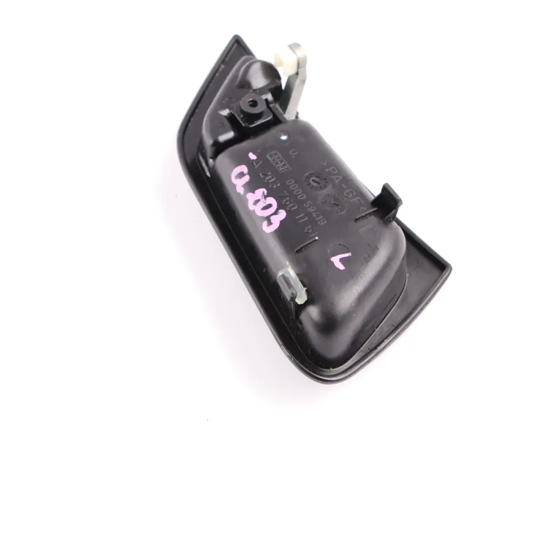 Front Left N/S Interior Door Handle Black to Mercedes CL203 with Part number A2037601161 Mercedes CL203 Front Left N/S Interior Door Handle Black - SKU A2037601161 - Part number A2037601161