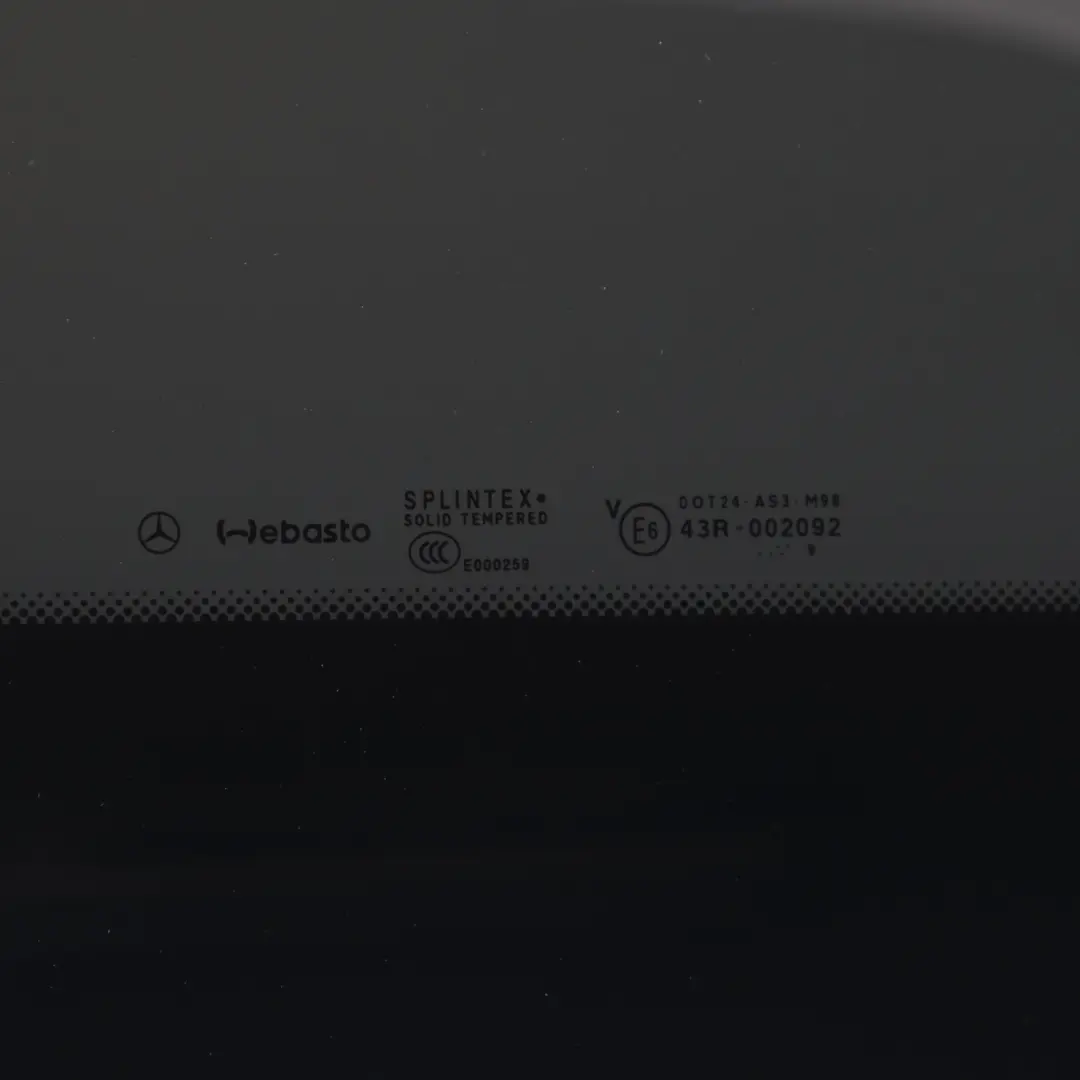 Mercedes CL203 Techo corredizo panorámico Ventana trasera Panel de vidrio AS3 - SKU A2037870029 - Número de pieza A2037870029