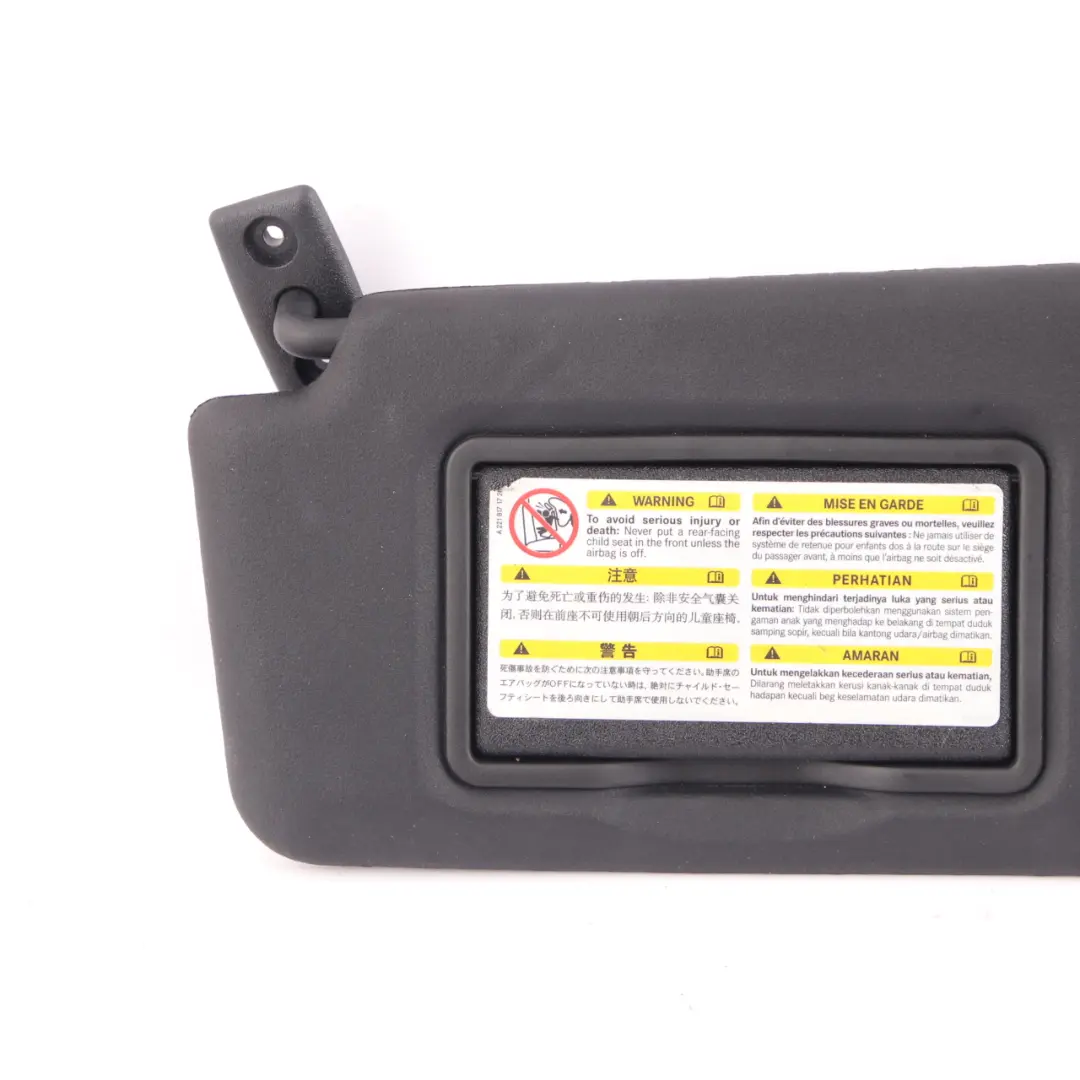 Parasol Mercedes CL203 Coupe Tapa Izquierda Panel Negro para con número de pieza A2038100910 Parasol Mercedes CL203 Coupe Tapa Izquierda Panel Negro - SKU A2038100910-1 - Número de pieza A2038100910