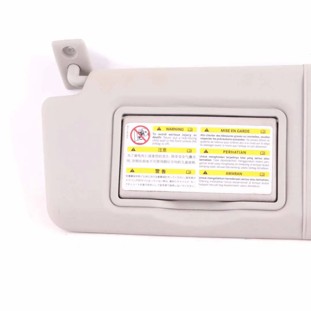 Sun Visor Cover Left N/S Trim Panel Covering Grey to Mercedes CL203 with Part number A2038100910 Mercedes CL203 Sun Visor Cover Left N/S Trim Panel Covering Grey - SKU A2038100910-2 - Part number A2038100910