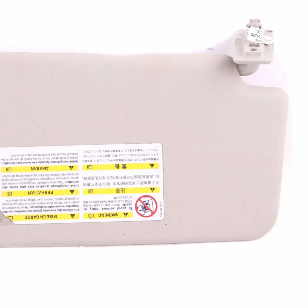 Sun Visor Cover Left N/S Trim Panel Covering Grey to Mercedes CL203 with Part number A2038100910 Mercedes CL203 Sun Visor Cover Left N/S Trim Panel Covering Grey - SKU A2038100910-2 - Part number A2038100910