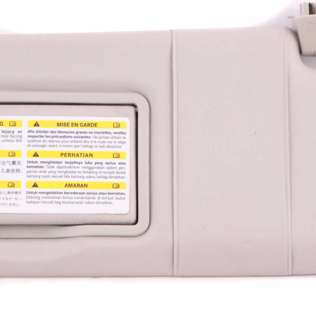 Mercedes CL203 Sun Visor Cover Left N/S Trim Panel Covering Grey - SKU A2038100910-2 - Part number A2038100910