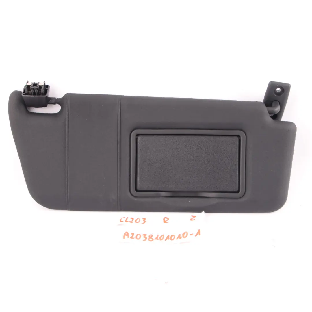 Mercedes CL203 Osłona Przeciwsłoneczna Prawy Przód Czarna - SKU A2038101010-1 - Numer Części A2038101010