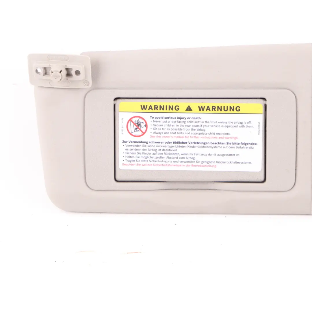 Sun Visor Mercedes CL203 W209 Sunvisor Cover Left N/S Mirror to with Part number A2038101510 Sun Visor Mercedes CL203 W209 Sunvisor Cover Left N/S Mirror - SKU A2038101510 - Part number A2038101510