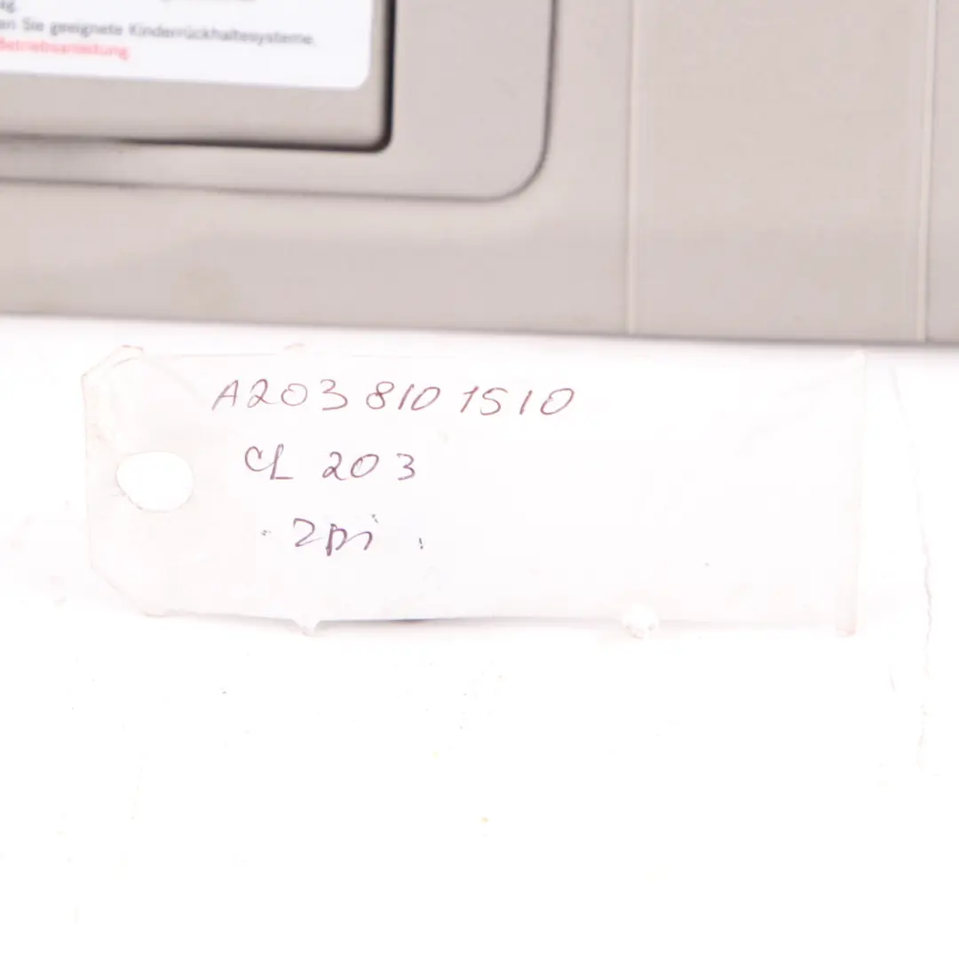 Sun Visor Mercedes CL203 W209 Sunvisor Cover Left N/S Mirror to with Part number A2038101510 Sun Visor Mercedes CL203 W209 Sunvisor Cover Left N/S Mirror - SKU A2038101510 - Part number A2038101510