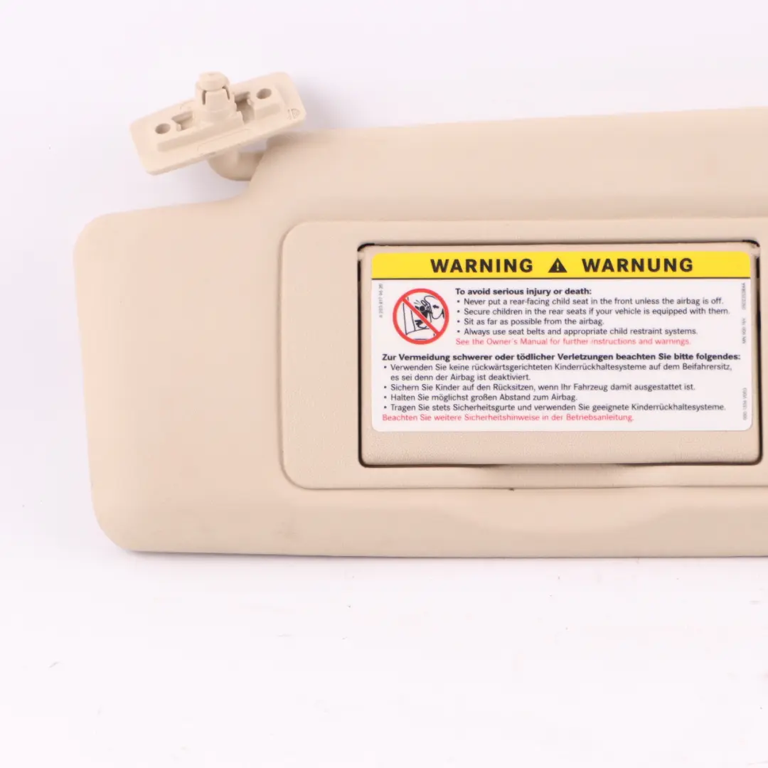 Sun Visor Cover Left N/S Sunvisor Panel Beige to Mercedes W203 with Part number A2038102110 Mercedes W203 Sun Visor Cover Left N/S Sunvisor Panel Beige - SKU A2038102110-4 - Part number A2038102110