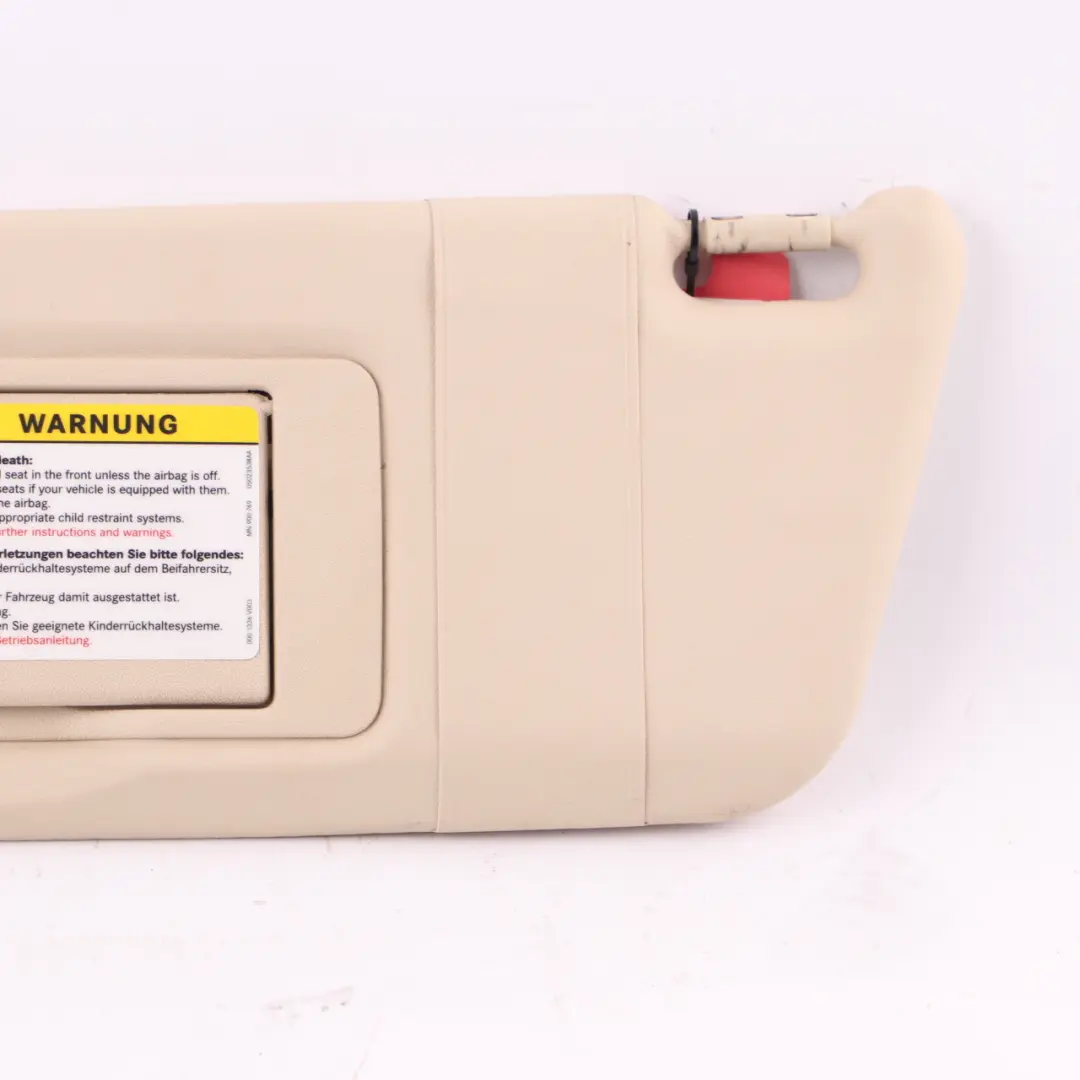 Sun Visor Cover Left N/S Sunvisor Panel Beige to Mercedes W203 with Part number A2038102110 Mercedes W203 Sun Visor Cover Left N/S Sunvisor Panel Beige - SKU A2038102110-4 - Part number A2038102110