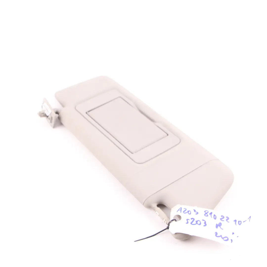 Sun Visor Cover Right O/S Sunvisor Panel Grey to Mercedes W203 with Part number A2038102210 Mercedes W203 Sun Visor Cover Right O/S Sunvisor Panel Grey - SKU A2038102210-1 - Part number A2038102210