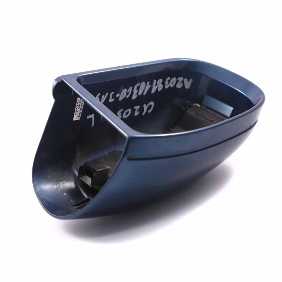 Wing Mirror Cover Mercedes W203 Left N/S Cap Casing Trim Jaspisblau Blue 345 to with Part number A2038110360 Wing Mirror Cover Mercedes W203 Left N/S Cap Casing Trim Jaspisblau Blue 345 - SKU A2038110360-JAS - Part number A2038110360