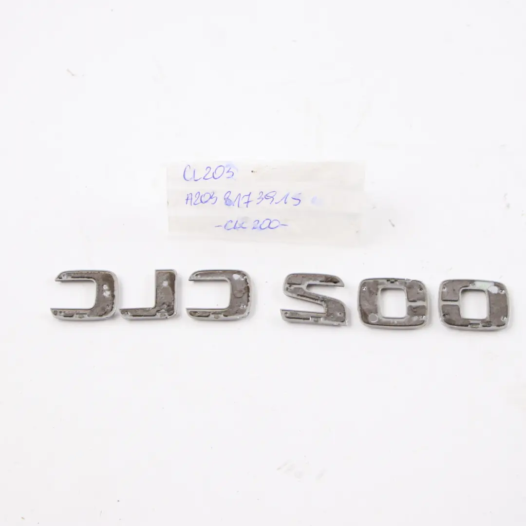 Mercedes CLC CL203 Coffre hayon lettrage arrière adhésif emblème CLC 200 - SKU A2038173915 - Numéro de pièce A2038173915