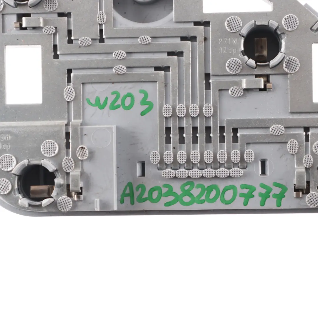 Tail Light Bulb Holder Left to Mercedes W203 Rear with Part number A2038200777 Mercedes W203 Rear Tail Light Bulb Holder Left - SKU A2038200777 - Part number A2038200777