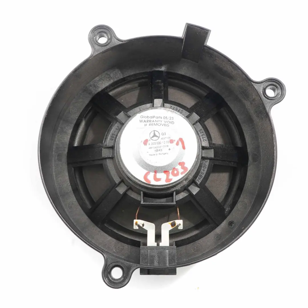 Puerta Delantera Izquierda Derecha Altavoz para Mercedes CL203 con número de pieza A2038201202 Mercedes CL203 Puerta Delantera Izquierda Derecha Altavoz - SKU A2038201202-1 - Número de pieza A2038201202