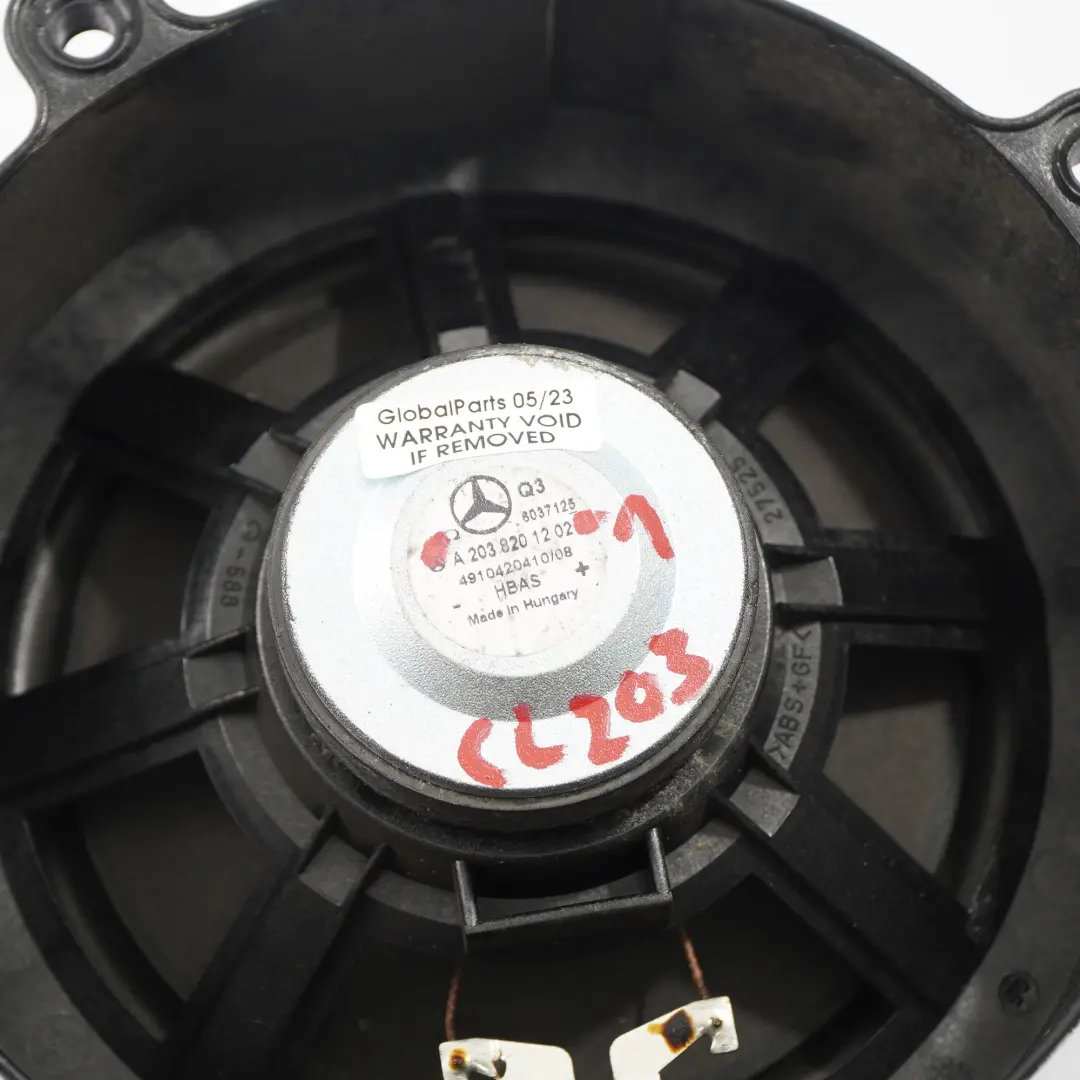 Loudspeaker Speaker Front Left Right Door N/O/S to Mercedes CL203 with Part number A2038201202 Mercedes CL203 Loudspeaker Speaker Front Left Right Door N/O/S - SKU A2038201202-1 - Part number A2038201202