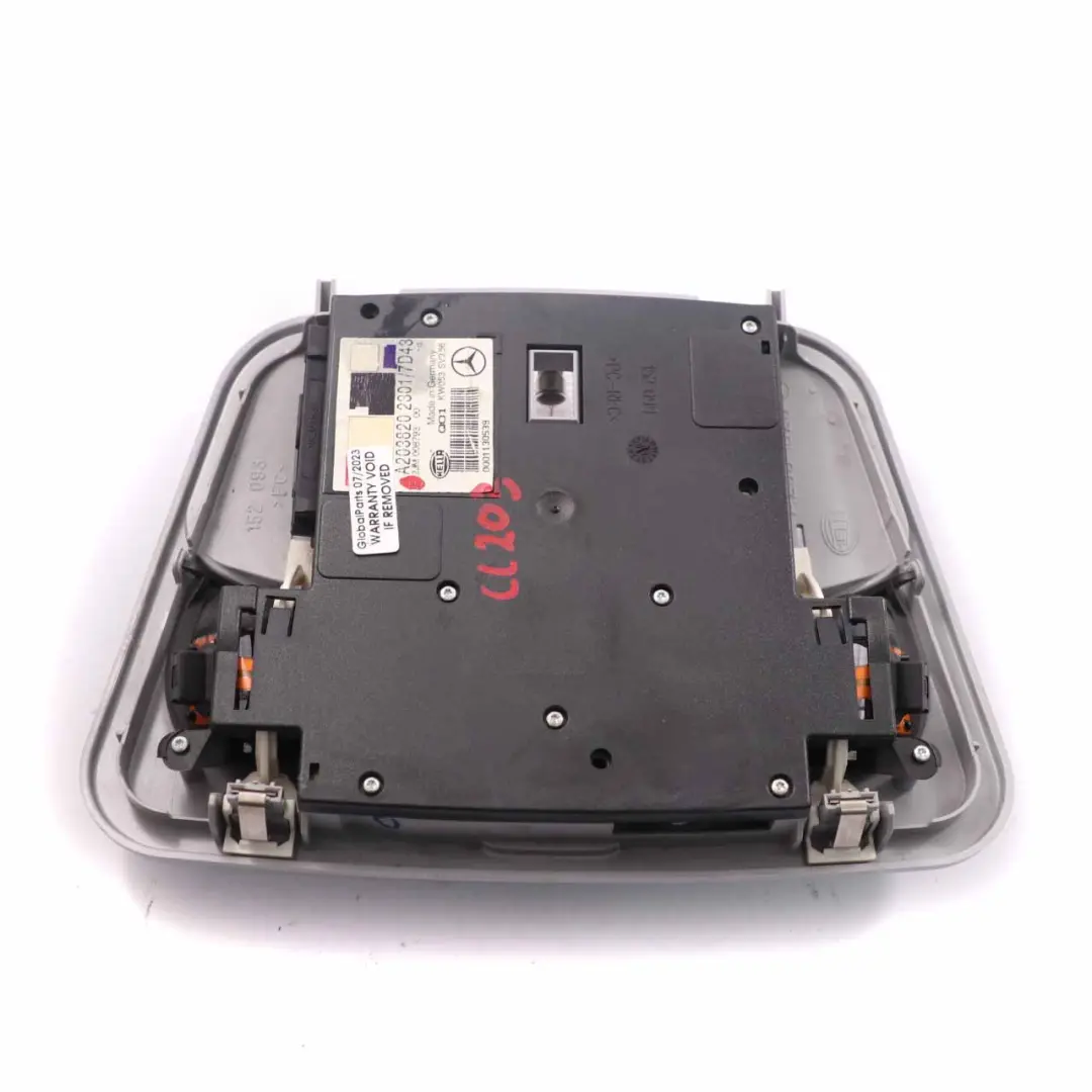 Mercedes W203 CL203 Interior Roof Reading Light Lamp Control Grey - SKU A2038202301 - Part number A2038202301