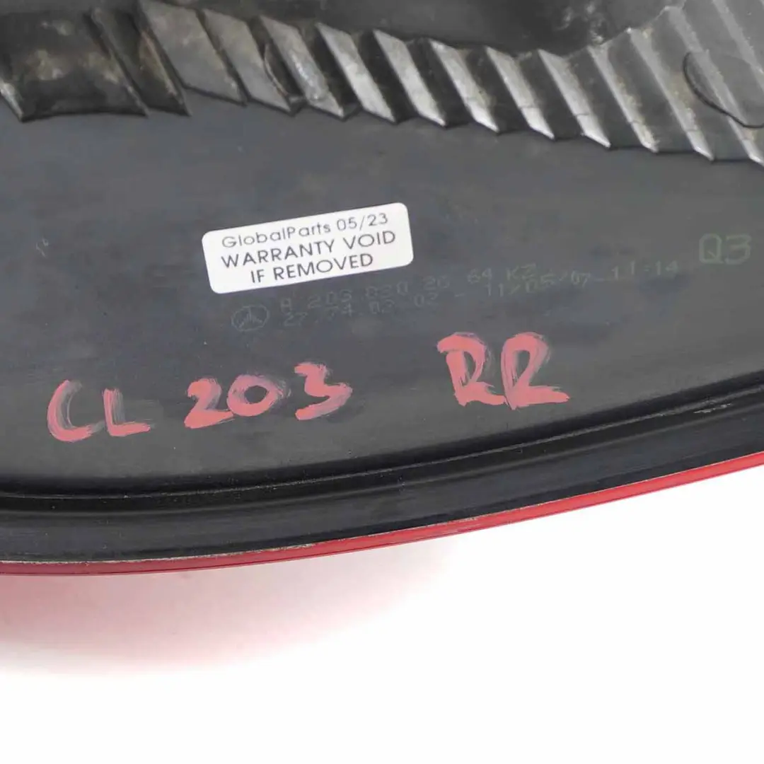 Mercedes CLC CL203 Luz Trasera Panel Lateral Trasero Derecho - SKU A2038202664 - Número de pieza A2038202664
