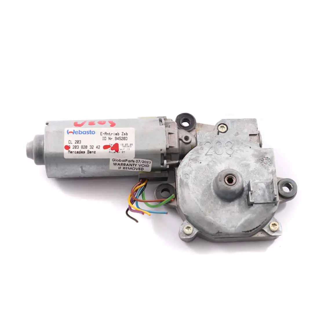 Unidad Control Techo Solar Motor Techo Solar para Mercedes C E CL203 W211 con número de pieza A2038203242 Mercedes C E CL203 W211 Unidad Control Techo Solar Motor Techo Solar - SKU A2038203242-1 - Número de pieza A2038203242
