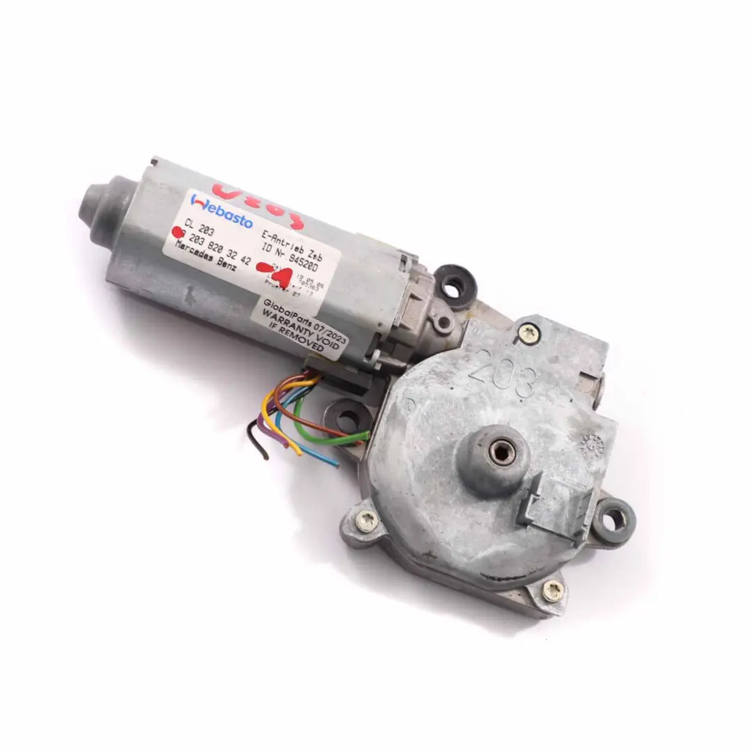 Mercedes CL203 W211 Sunroof Control Unit Motor Sun Roof Actuator - SKU A2038203242-1 - Part number A2038203242