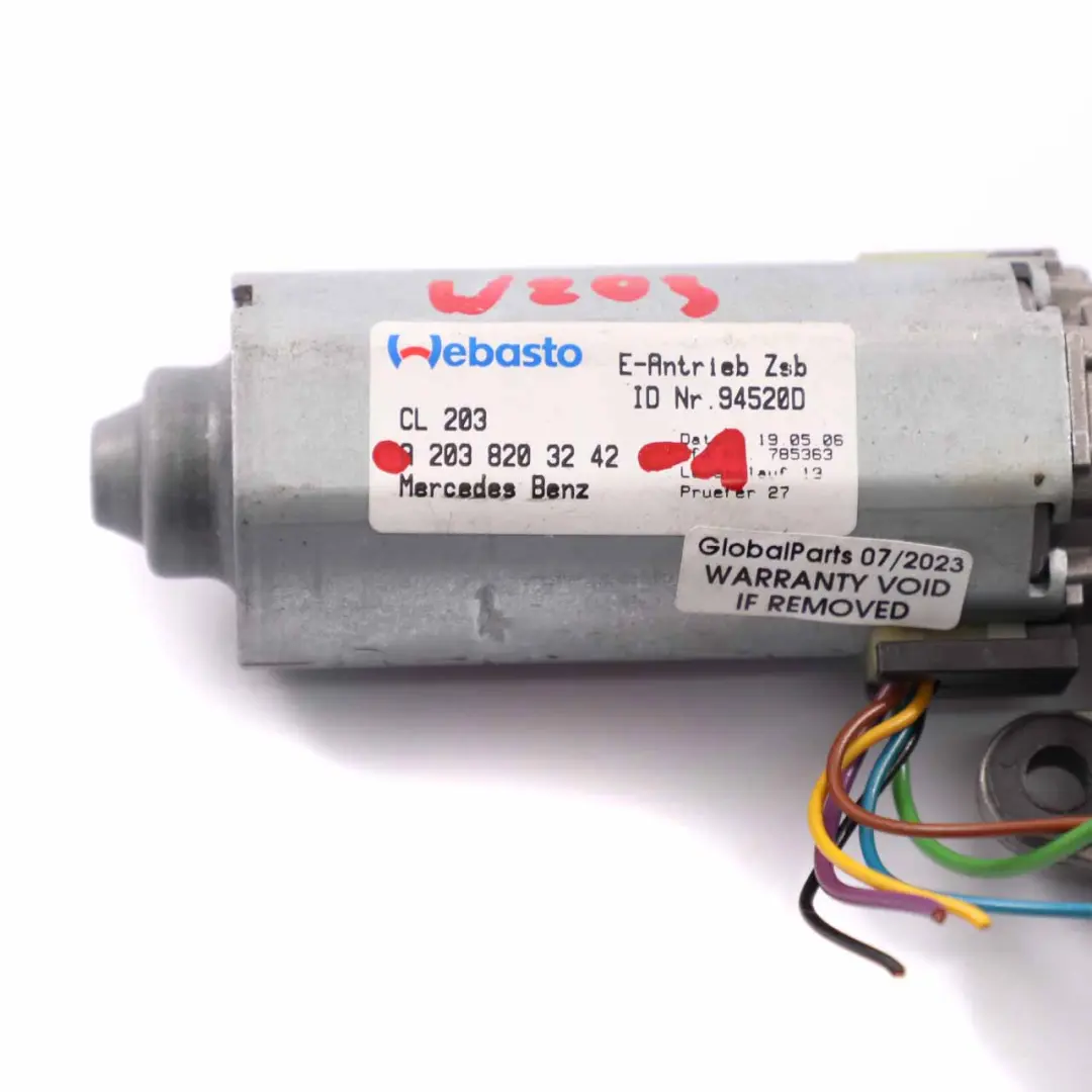 Unidad Control Techo Solar Motor Techo Solar para Mercedes C E CL203 W211 con número de pieza A2038203242 Mercedes C E CL203 W211 Unidad Control Techo Solar Motor Techo Solar - SKU A2038203242-1 - Número de pieza A2038203242