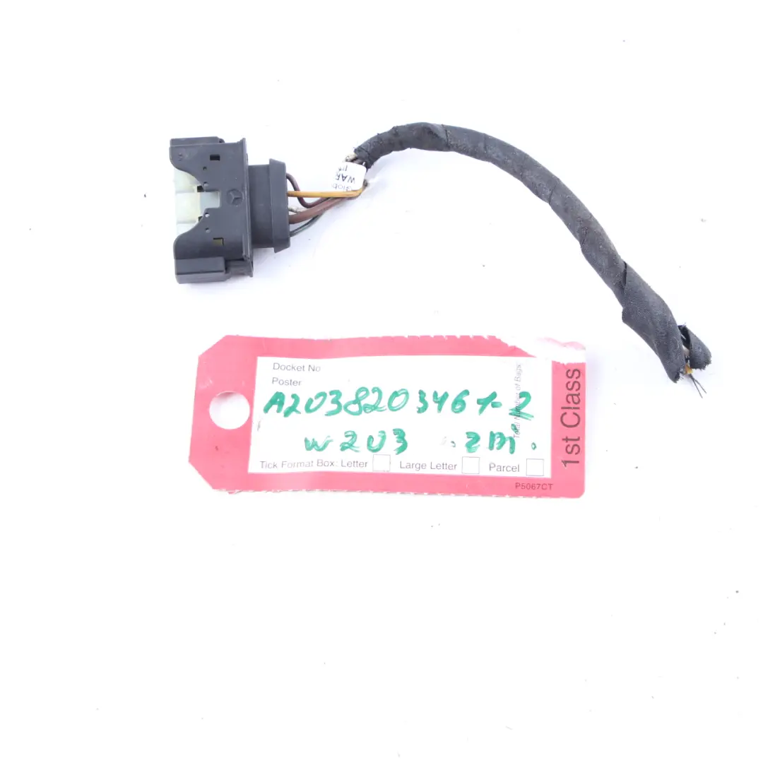 Mercedes W203 Headlight Headlamp Front Right O/S Plug Socket Wiring A2205454628 - SKU A2038203461-2 - Part number A2038203461