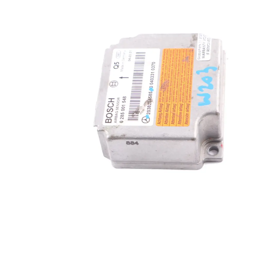Airbag Module Mercedes W203 W209 SRS Control Unit Crash Sensor ECU to with Part number A2038204585 Airbag Module Mercedes W203 W209 SRS Control Unit Crash Sensor ECU - SKU A2038204585 - Part number A2038204585