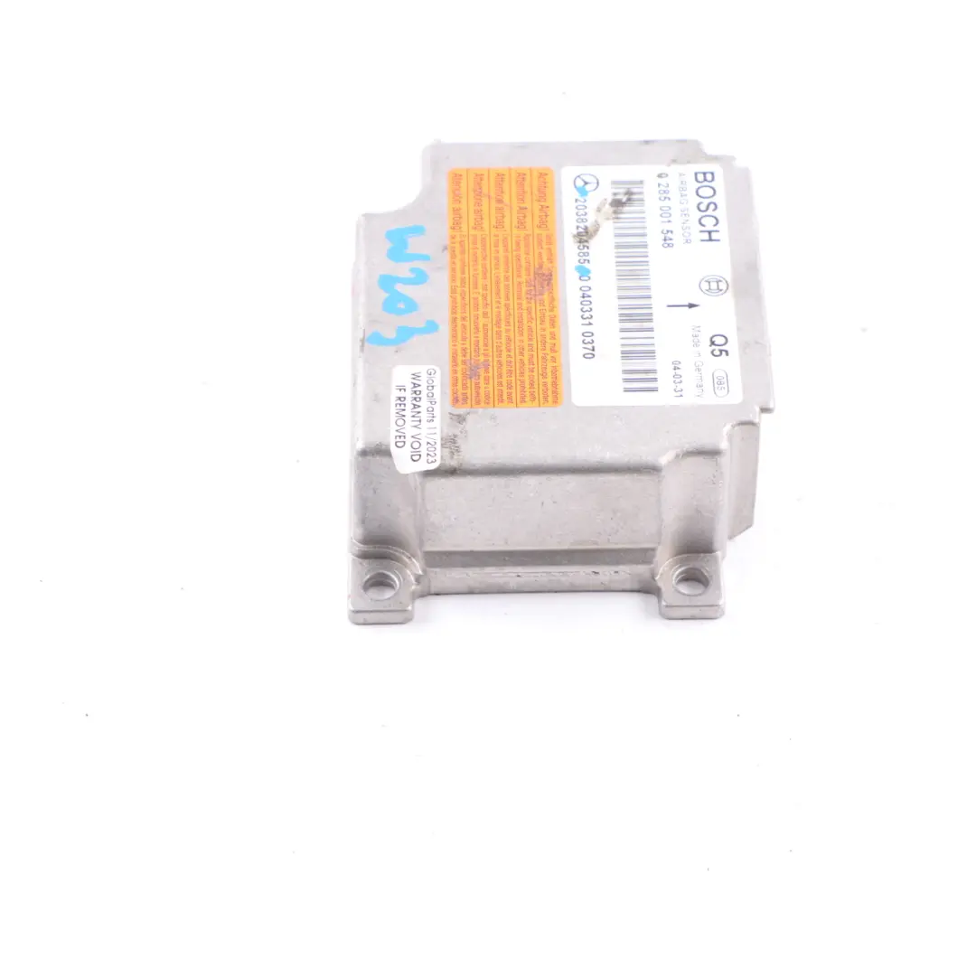  Airbag Module Mercedes W203 W209 SRS Control Unit Crash Sensor ECU - SKU A2038204585 - Part number A2038204585