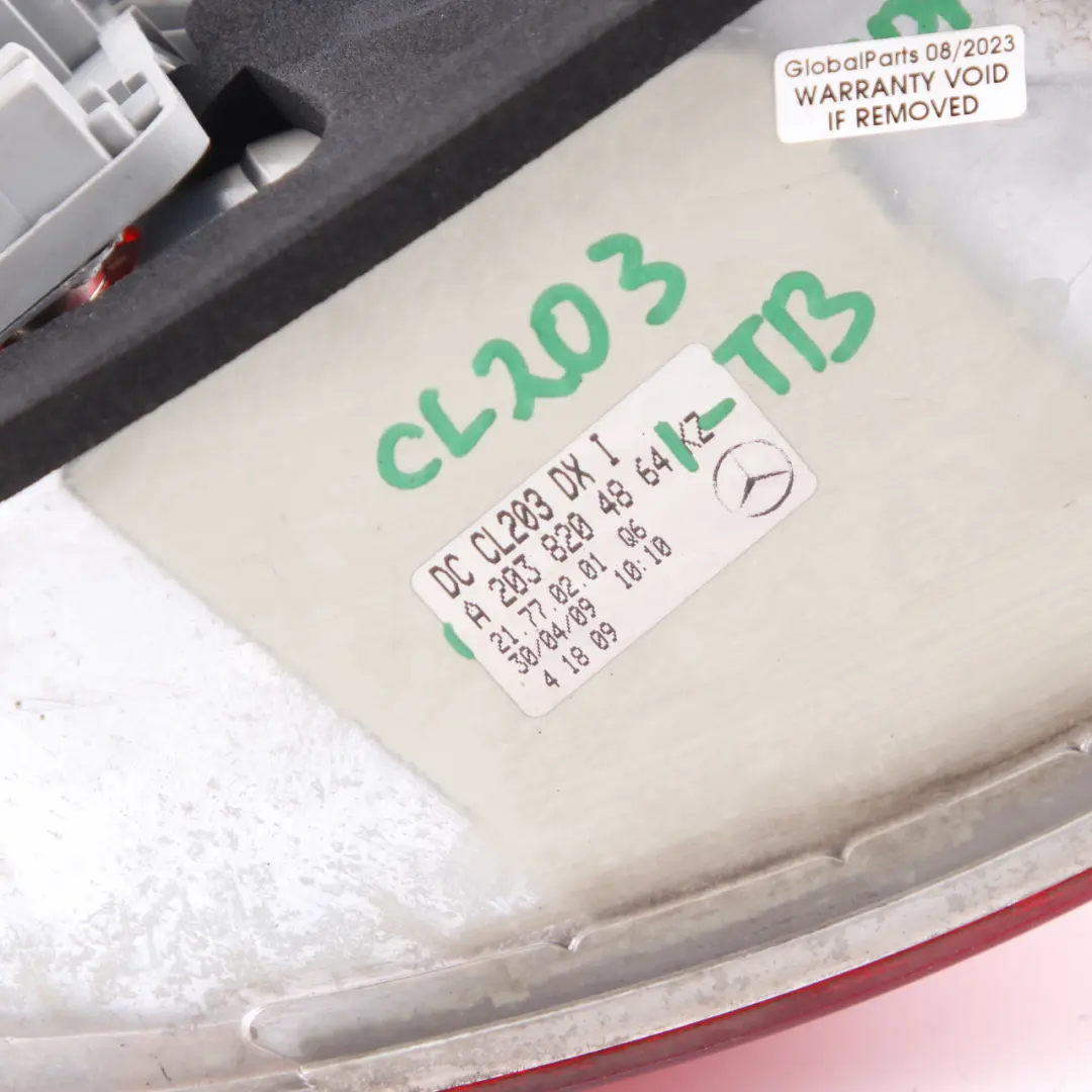 Tail Light Mercedes CL203 Rear Right O/S Lamp Side Tanzanite Blue to with Part number A2038204864 Tail Light Mercedes CL203 Rear Right O/S Lamp Side Tanzanite Blue - SKU A2038204864-TB - Part number A2038204864