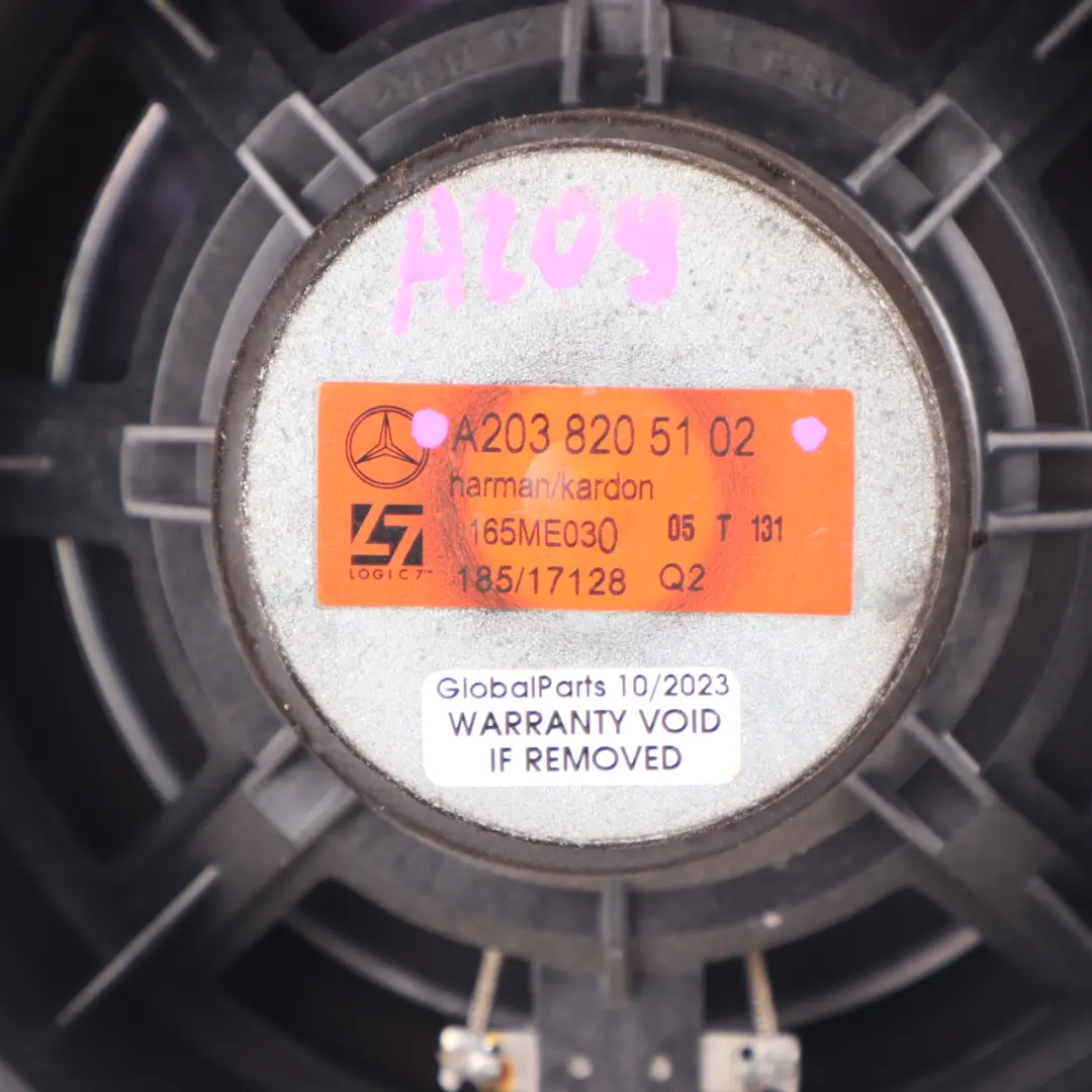 Mercedes CLC CL203 Vorne Links Rechts Tür Lautsprecher A2038201202 - SKU A2038205102 - Teilenummer A2038205102
