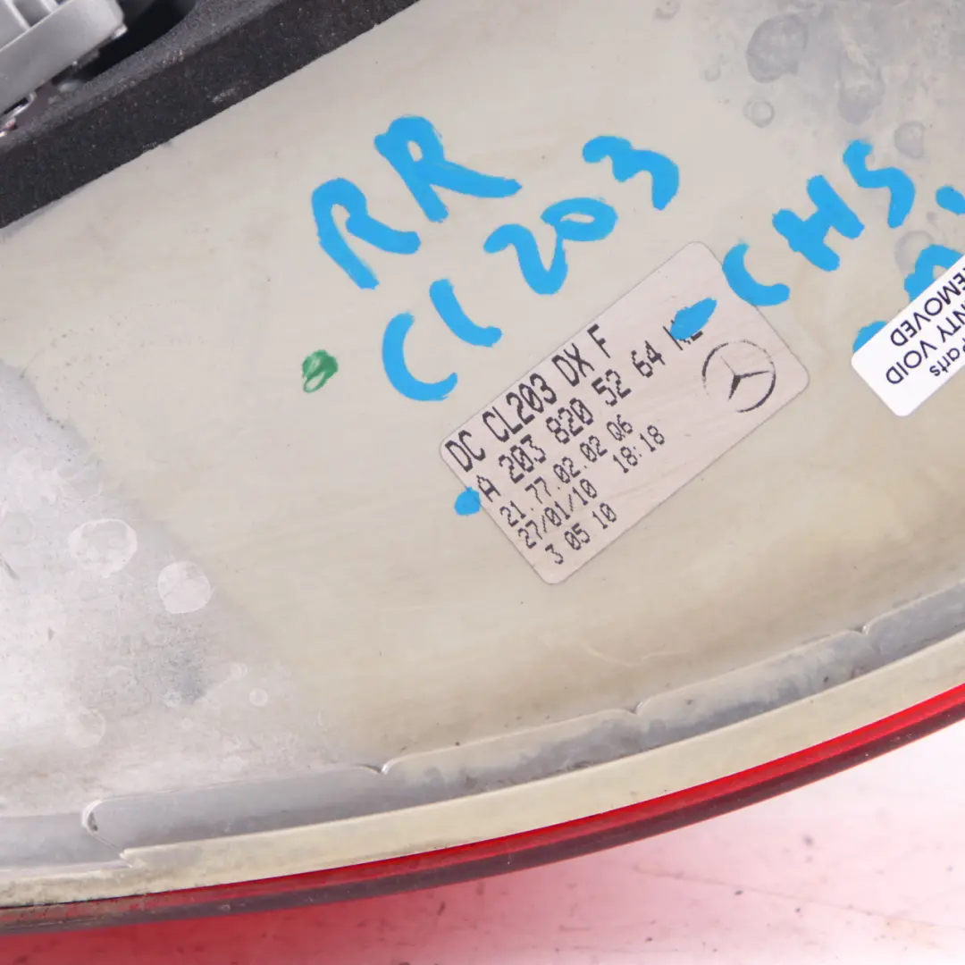 Tail Light Mercedes CL203 Rear Right O/S Lamp Side Chromitschwarz to with Part number A2038205264 Tail Light Mercedes CL203 Rear Right O/S Lamp Side Chromitschwarz - SKU A2038205264-CHS - Part number A2038205264