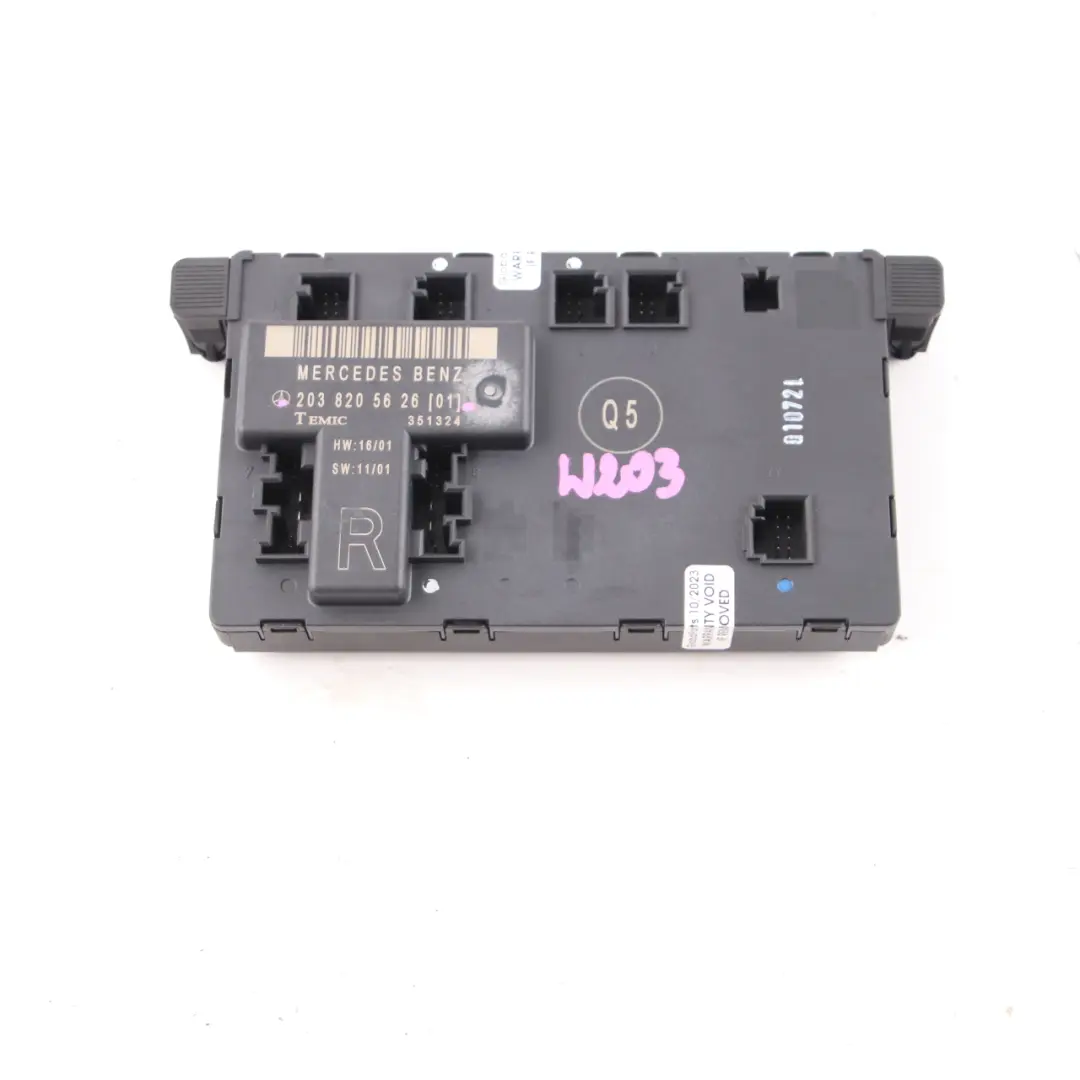 Door Module Front Right O/S Control Unit ECU to Mercedes W203 with Part number A2038205626 Mercedes W203 Door Module Front Right O/S Control Unit ECU - SKU A2038205626 - Part number A2038205626