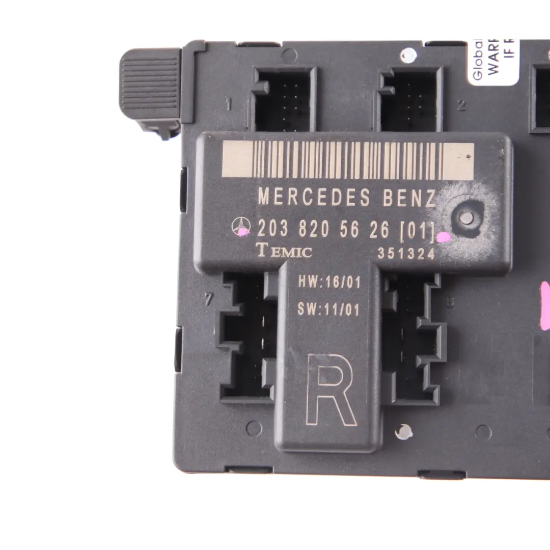 Door Module Front Right O/S Control Unit ECU to Mercedes W203 with Part number A2038205626 Mercedes W203 Door Module Front Right O/S Control Unit ECU - SKU A2038205626 - Part number A2038205626