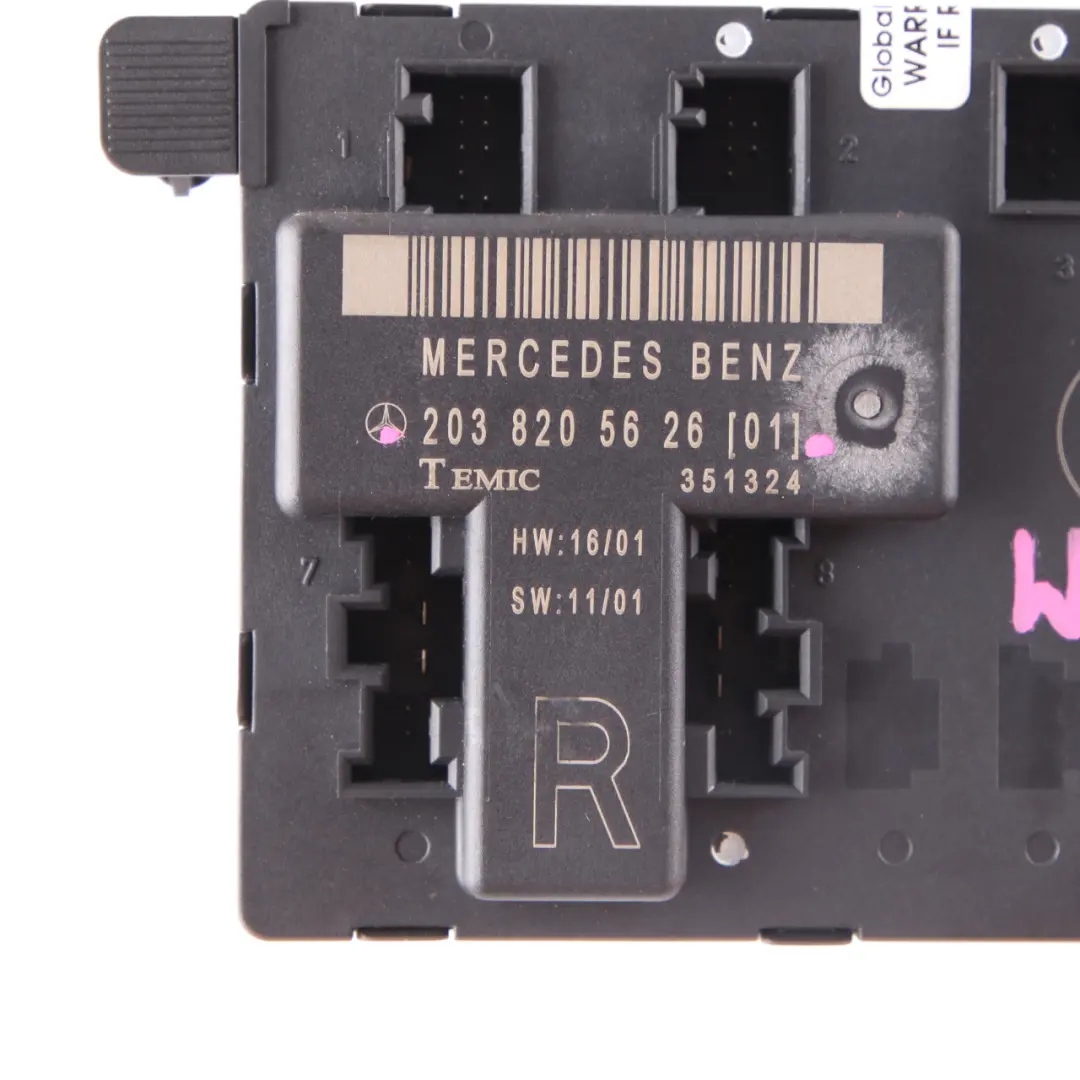Mercedes W211 Tür modul vorne rechts Fahrer Steuergerät ECU A2118208285 - SKU A2038205626 - Teilenummer A2038205626