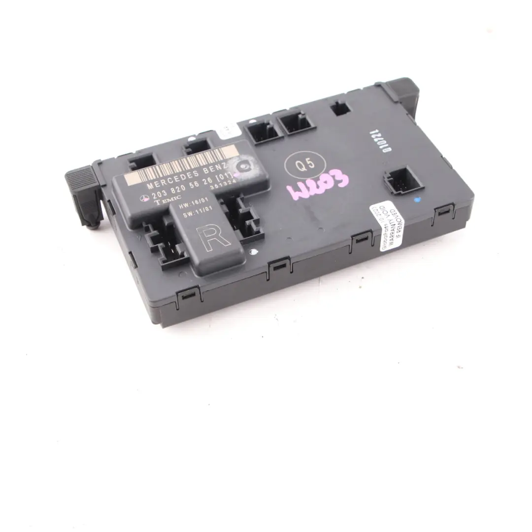 Door Module Front Right O/S Control Unit ECU to Mercedes W203 with Part number A2038205626 Mercedes W203 Door Module Front Right O/S Control Unit ECU - SKU A2038205626 - Part number A2038205626