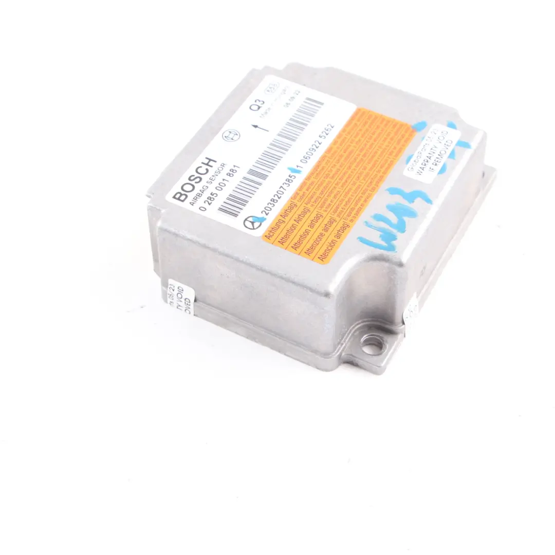 Mercedes W203 Modulo Sensore Impatto Modulo Aria Unità Controllo ECU - SKU A2038207385 - Numero di parte A2038207385