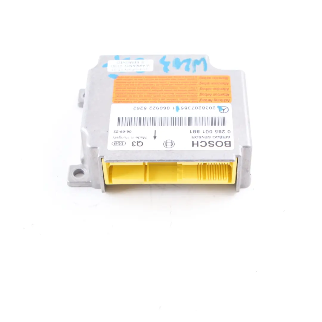 Mercedes W203 Modulo Sensore Impatto Modulo Aria Unità Controllo ECU - SKU A2038207385 - Numero di parte A2038207385