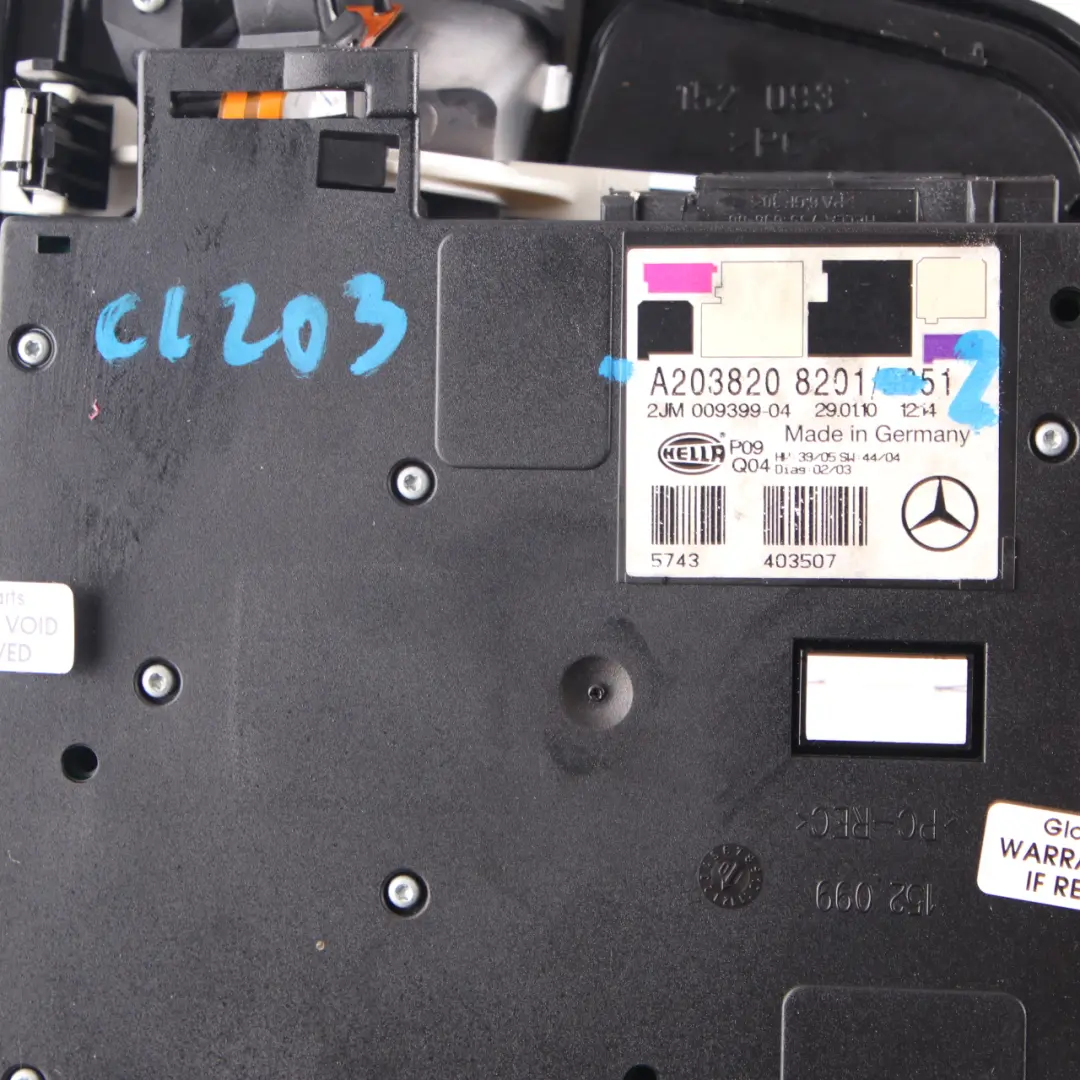 Mercedes CL203 Luce tetto interno anteriore nero - SKU A2038208201-2 - Numero di parte A2038208201