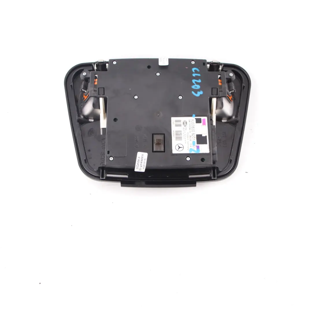 Luz de Techo Interior Delantera Negra para Mercedes CL203 con número de pieza A2038208201 Mercedes CL203 Luz de Techo Interior Delantera Negra - SKU A2038208201-2 - Número de pieza A2038208201
