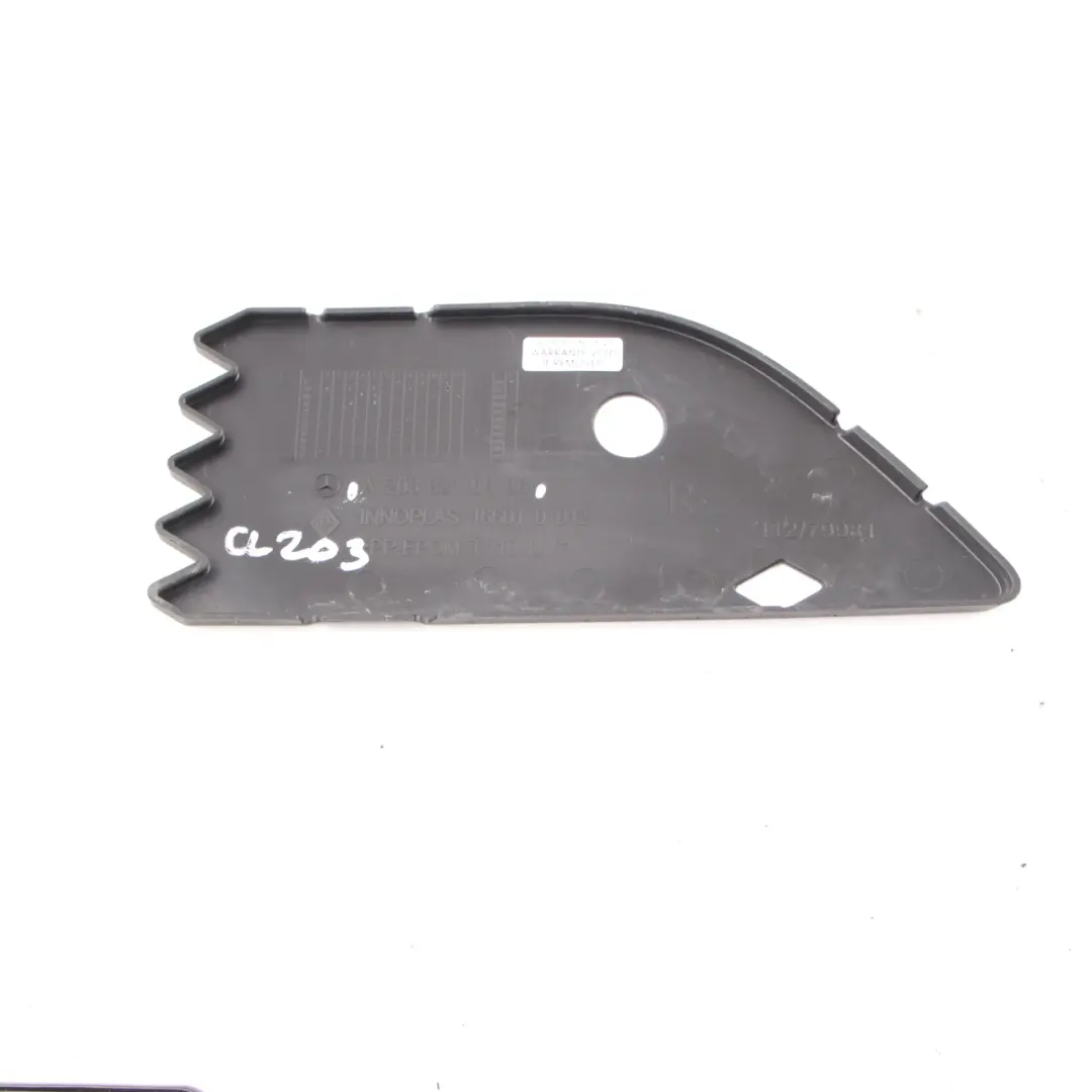 Front Bumper Fog Light Lamp Cover Trim Right O/S to Mercedes W203 with Part number A2038210636 Mercedes W203 Front Bumper Fog Light Lamp Cover Trim Right O/S - SKU A2038210636 - Part number A2038210636
