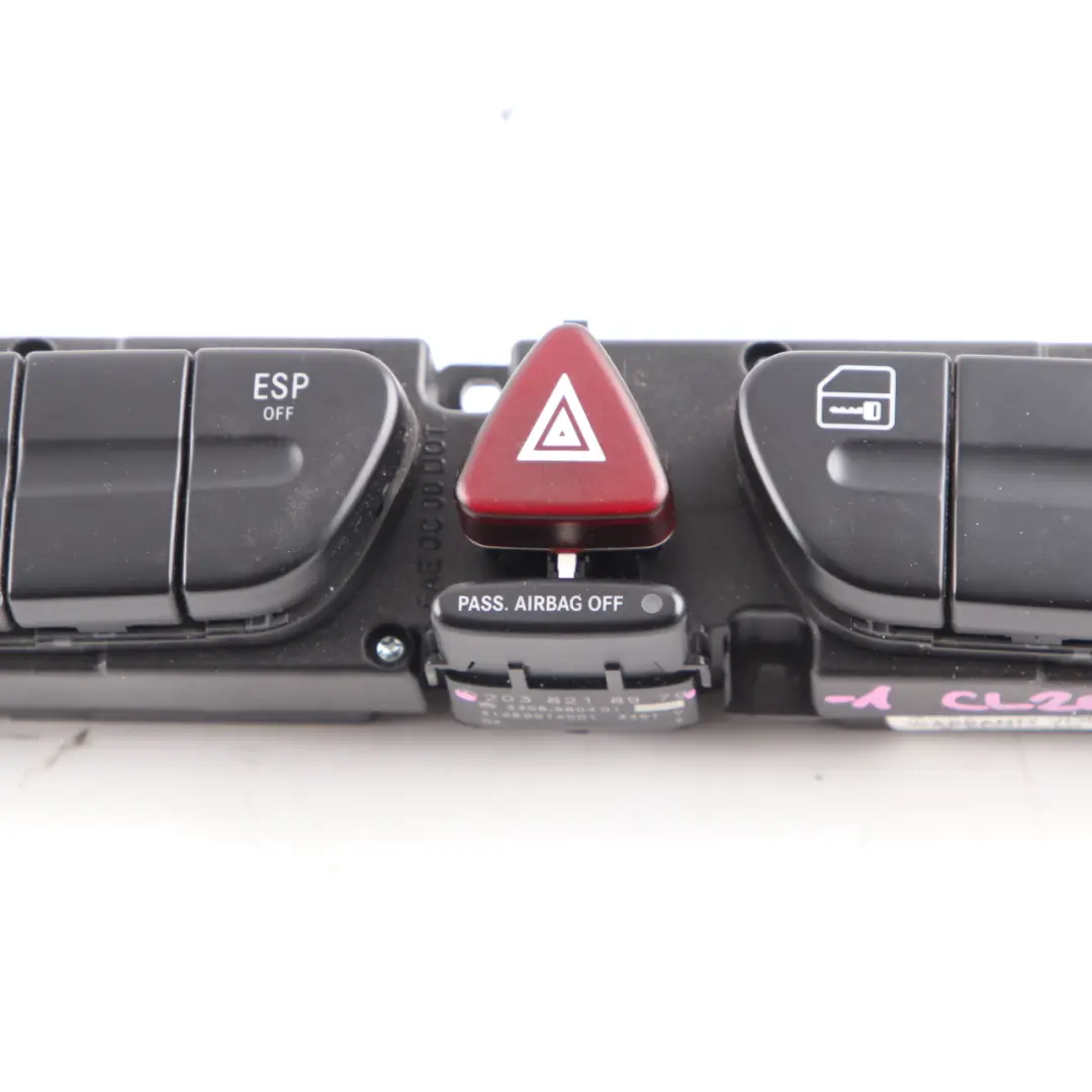 Mercedes CL203 Center Hazard Warning Control Switch Panel ESP - SKU A2038218979-1 - Part number A2038218979