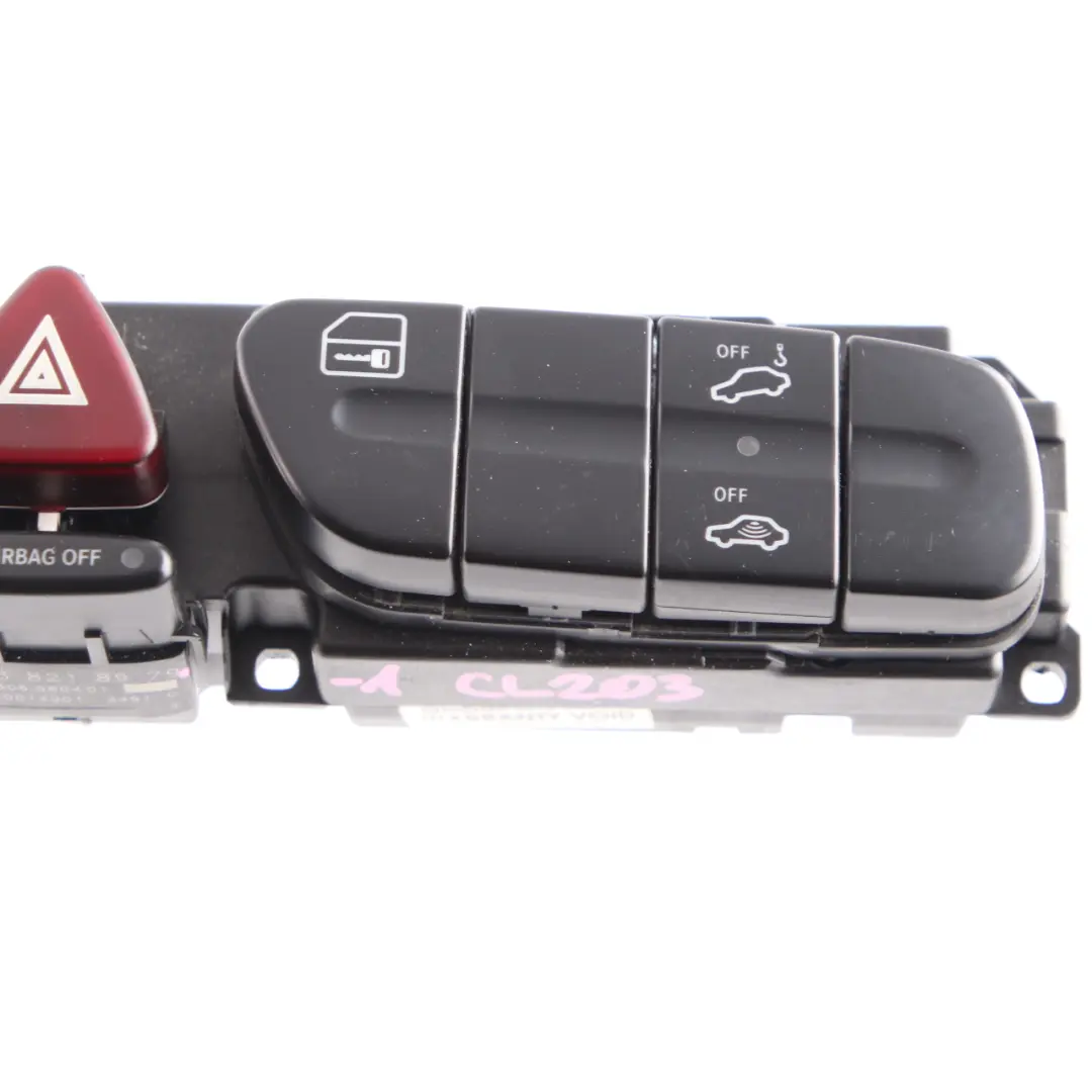 Center Hazard Warning Control Switch Panel ESP to Mercedes CL203 with Part number A2038218979 Mercedes CL203 Center Hazard Warning Control Switch Panel ESP - SKU A2038218979-1 - Part number A2038218979