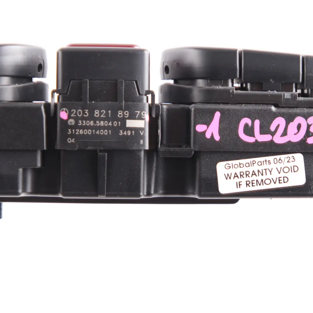 Mercedes CL203 Center Hazard Warning Control Switch Panel ESP - SKU A2038218979-1 - Part number A2038218979