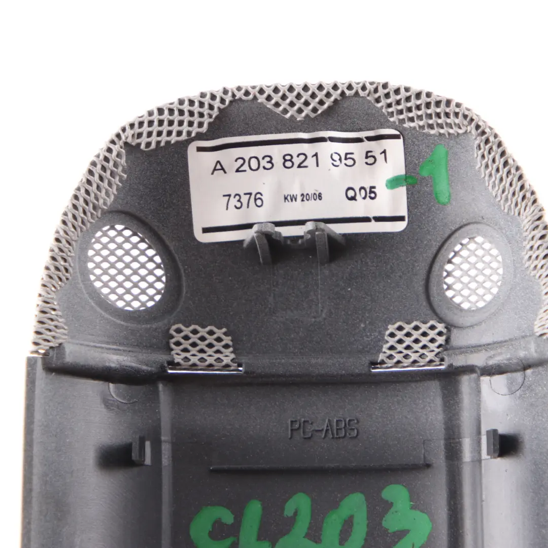 Roof Alarm Motion Sensor Cover Trim Housing Grey to Mercedes CL203 Rear with Part number A2038219551 Mercedes CL203 Rear Roof Alarm Motion Sensor Cover Trim Housing Grey - SKU A2038219551-1 - Part number A2038219551