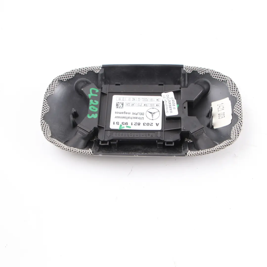 Roof Alarm Motion Sensor Cover Trim Housing Grey to Mercedes CL203 Rear with Part number A2038219551 Mercedes CL203 Rear Roof Alarm Motion Sensor Cover Trim Housing Grey - SKU A2038219551-3 - Part number A2038219551