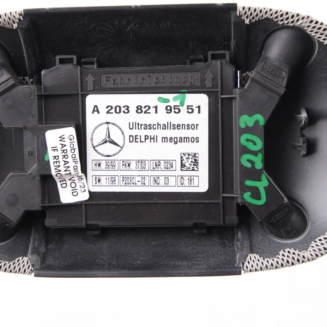 Mercedes CL203 Rear Roof Alarm Motion Sensor Cover Trim Housing Grey - SKU A2038219551-3 - Part number A2038219551