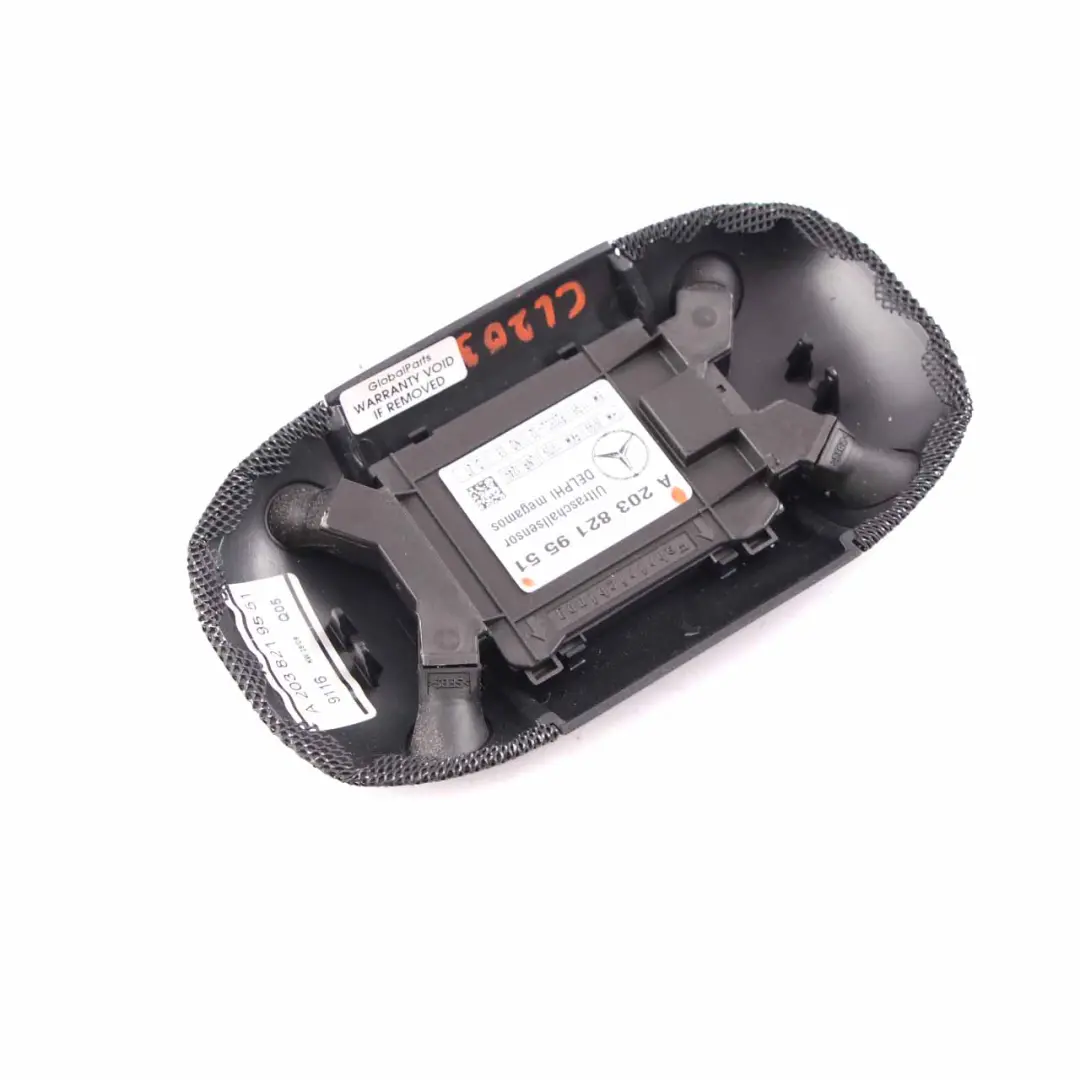 Roof Alarm Motion Sensor Cover Trim Black to Mercedes CL203 Rear with Part number A2038219551 Mercedes CL203 Rear Roof Alarm Motion Sensor Cover Trim Black - SKU A2038219551 - Part number A2038219551