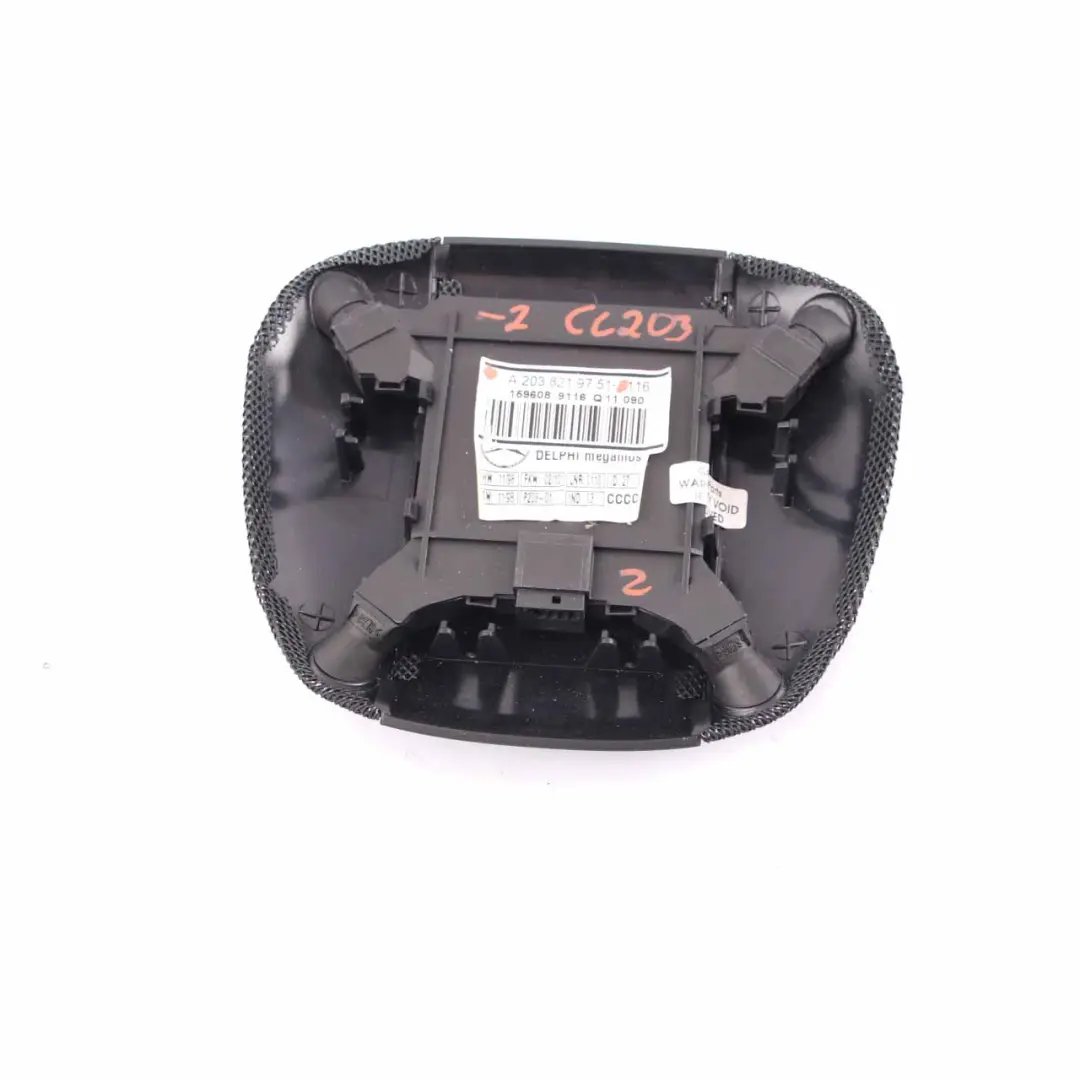 Roof Alarm Motion Sensor Cover Trim Black to Mercedes W203 CL203 with Part number A2038219751 Mercedes W203 CL203 Roof Alarm Motion Sensor Cover Trim Black - SKU A2038219751-2 - Part number A2038219751